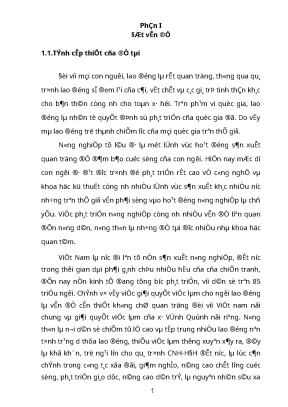Luận văn tốt nghiệp giải quyết việc làm cho lao động nông thôn xã vĩnh quỳnh huyện thanh trì thành phố hà nội