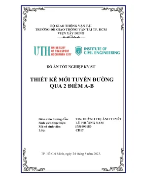 Thiết kế mới tuyến đường qua hai điểm a b lê phương nam
