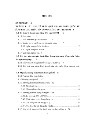 Nâng cao hiệu quả hoạt động thanh toán quốc tế bằng phương thức tín dụng chứng từ tại ngân hàng tmcp kiên long