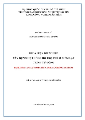 Khóa luận xây dựng hệ thống hỗ trợ chấm điểm lập trình tự động