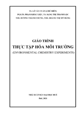 Giáo trình thực tập hoá môi trường ts lê văn tuấn
