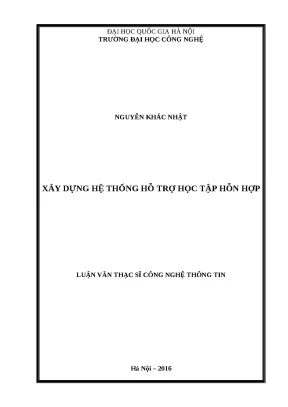Luận án đại học công nghệ xây dựng hệ thống hỗ trợ học tập hỗn hợp