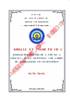 Đánh giá tình hình tiêu thụ sản phẩm của công ty cổ phần gạch tuynen số 1 thừa thiên huế trong giai đoạn đại dịch covid 19