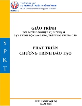 Phát triển chương trình đào tạo giáo trình bồi dưỡng nghiệp vụ sư phạm dạy trình độ cao đẳng trình độ trung cấp