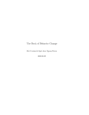 Book of behavior change
