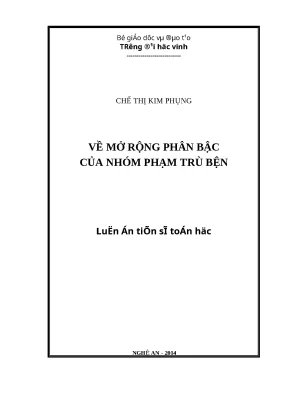0053 về mở rộng phân bậc của nhóm phạm trù bện luận văn tốt nghiệp