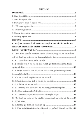 Thực trạng và một số giải pháp hoàn thiện kế toán tập hợp chi phí sản xuất và tính giá thành sản phẩm tại công ty cp sông đà 25