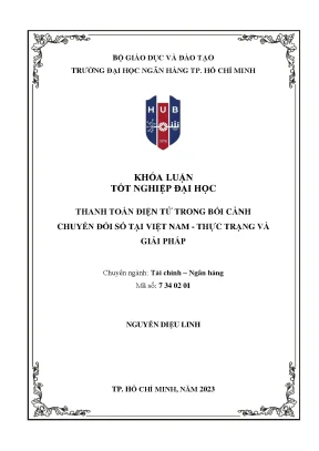 Thanh toán điện tử trong bối cảnh chuyển đổi số tại việt nam thực trạng và giải pháp