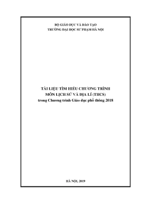 Tài liệu tìm hiểu chương trình môn lịch sử và địa lí thcs