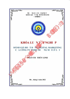 Đánh giá hoạt động digital marketing của công ty tnhh thương mại lý lời