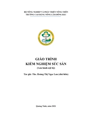 10 giáo trình kiểm nghiệm súc sản bản sửa chuẩn