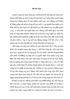 Luận văn tốt nghiệp giải pháp mở rộng hoạt động tín dụng tài trợ xuất khẩu tại chi nhánh ngân hàng công thương đống đa