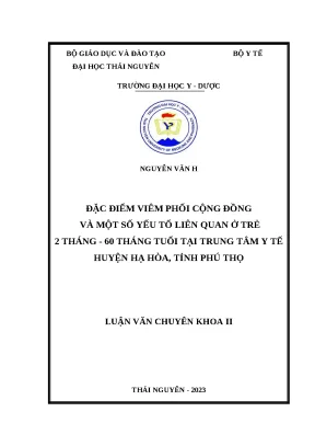 Luận văn bác sĩ chuyên khoa 2 nhi khoa