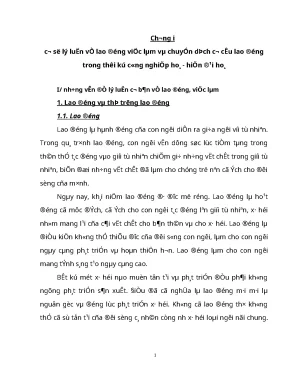 Luận văn tốt nghiệp thực trạng lao động việc làm ở nông thôn và thực trạng giải quyết lao động việc làm tại việt nam