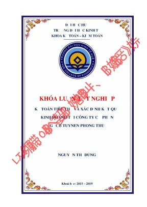 Kế toán tiêu thụ và xác định kết quả kinh doanh tại công ty cổ phần gạch tuynen phong thu