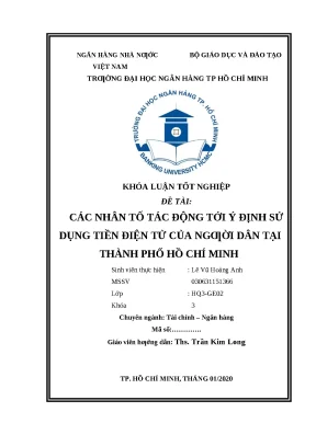 552 các nhân tố tác động tới ý định sử dụng tiền điện tử của người dân tại tp hcm khóa luận đại học chuyên ngành tcnh 2023