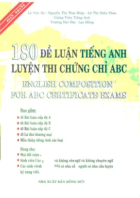 180 bài luận tiếng anh dành cho luyện thi chứng chỉ a b c