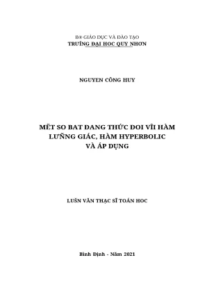 1181 một số bất đẳng thức đối với hàm lượng giác hàm hyperbolic và áp dụng luận văn tốt nghiệp