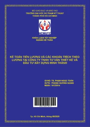 Kế toán tiền lương và các khoản trích theo lương tại công ty tnhh tư vấn thiết kế và đầu tư xây dựng minh thành
