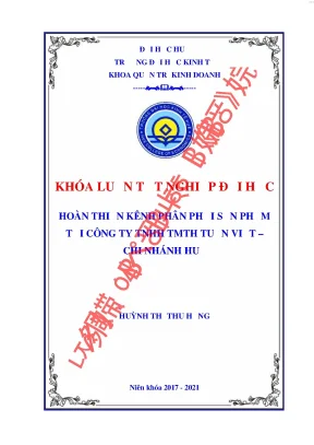Hoàn thiện kênh phân phối sản phẩm tại công ty tnhh tmth tuấn việt chi nhánh huế