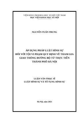 Luận văn tội tai nạn giao thông
