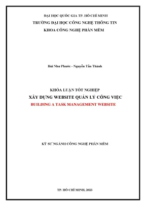 Khóa luận xây dựng website quản lý công việc