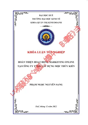 Hoàn thiện hoạt động marketing online của công ty tnhh xây dựng mộc thủy kiến