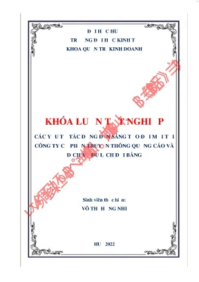 Các yếu tố tác động đến sáng tạo đổi mới tại công ty cp ttqc và dvdl đại bàng