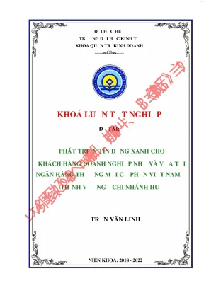 Phát triển tín dụng xanh cho khách hàng doanh nghiệp nhỏ và vừa tại ngân hàng tmcp việt nam thịnh vượng chi nhánh huế