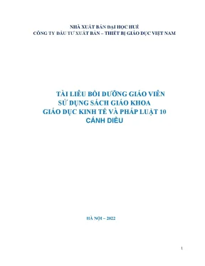Tài liệu bồi dưỡng giáo viên sử dụng sgk giáo dục kinh tế và pháp luật 10 cánh diều