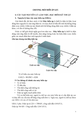 Tổng hợp kiến thức về máy biến áp lực trong hệ thống điện
