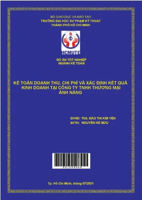 Kế toán doanh thu chi phí và xác định kết quả kinh doanh tại công ty tnhh thương mại ánh nắng