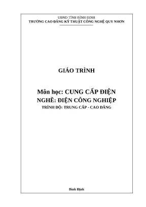 Giáo trình cung cấp điện nghề điện công nghiệp trình độ cao đẳng trung cấp