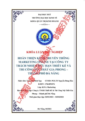 Hoàn thiện kênh truyền thông marketing online tại công ty tnhh thiết kế và thi công nội thất gia phong thành phố đà nẵng