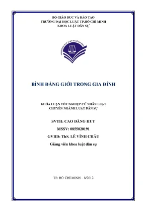 Bình đẳng giới trong gia đình
