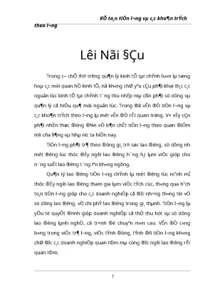 Luận văn tốt nghiệp tổ chức công tác kế toán tiền lương và các khoản trích theo lương ở xí nghiệp vật tư vận tải cẩm phả