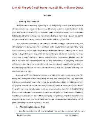 42176 hiệu quả cho vay tại ngân hàng thương mại cổ phần tiên phong luận văn học viện tài chính