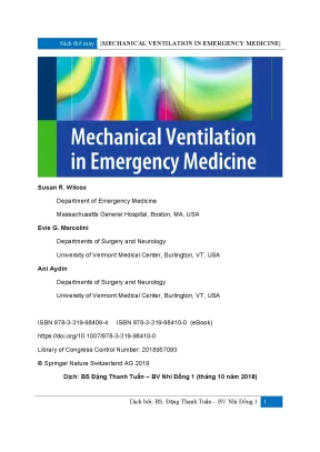Mechanical ventilation in emergency medicine 2018 vietnamese version
