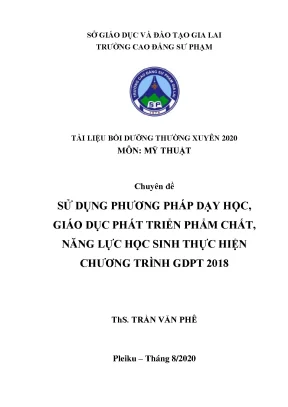 Tài liệu bồi dưỡng thường xuyên môn mỹ thuật thcs