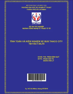 Tính toán và kiểm nghiệm xe bus thaco city tb115ct wlfii