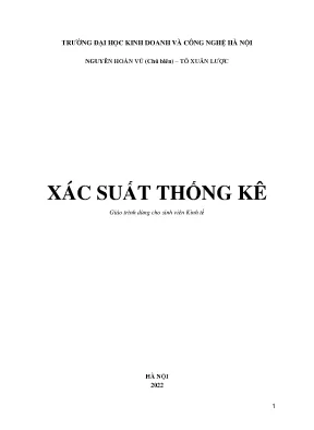 Giáo trình xác suất thống kê trường đh kinh doanh và công nghệ hà nội