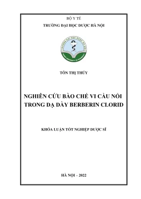 Kl hup nghiên cứu bào chế vi cầu nổi trong dạ dày berberin clorid