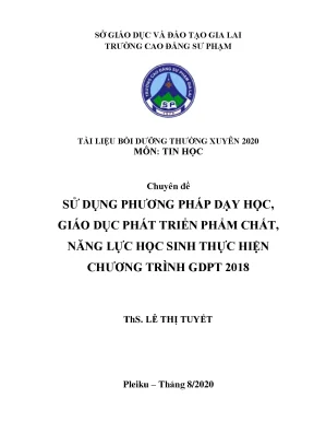 Tài liệu bồi dưỡng thường xuyên môn tin học thcs