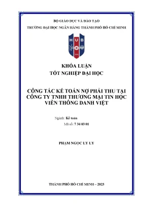 Công tác kế toán nợ phải thu tại công ty tnhh tm tin học viễn thông danh việt