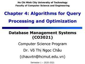 Dbms chapter 4 query processing and optimization