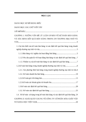 Luận văn tốt nghiệp kế toán bán hàng và xác định kết quả kinh doanh của công ty cổ phần hóa chất vật tư khoa học việt nam