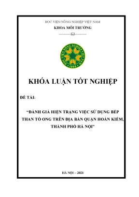 Đánh giá hiện trạng việc sử dụng bếp than tổ ong trên địa bàn quận hoàn kiếm thành phố hà nội