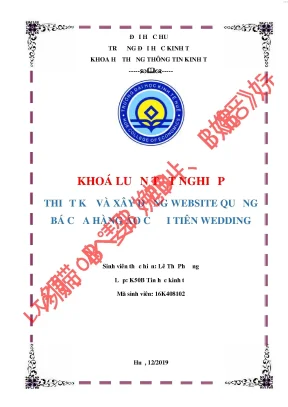 Thiết kế và xây dựng website quảng bá cửa hàng áo cưới tiên wedding