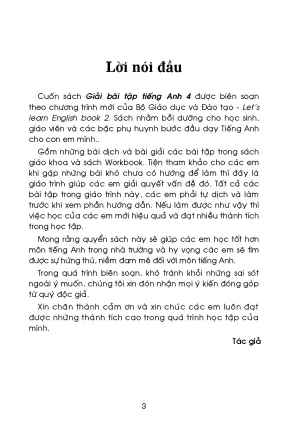 Giải bài tập tiếng anh lớp 4