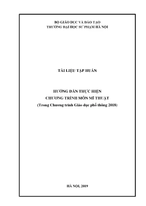 Tài liệu tập huấn hướng dẫn thực hiện chương trình môn mĩ thuật